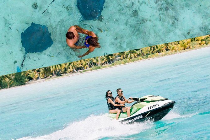 Bora Bora Jet Ski Tour, & Eco Shark / Ray Snorkel Cruise - Morning Jet Ski in Bora Bora: Mt. Otemanu Views and Real Lagoon Time