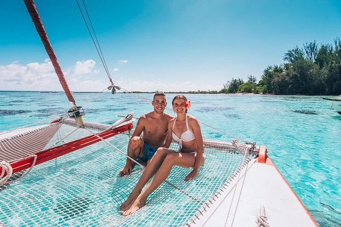 PRIVATE Half Day Tour : Moorea Snorkeling & Sailing on a Catamaran named Taboo - Underwater tiki and the Tahitian-style stop that adds variety