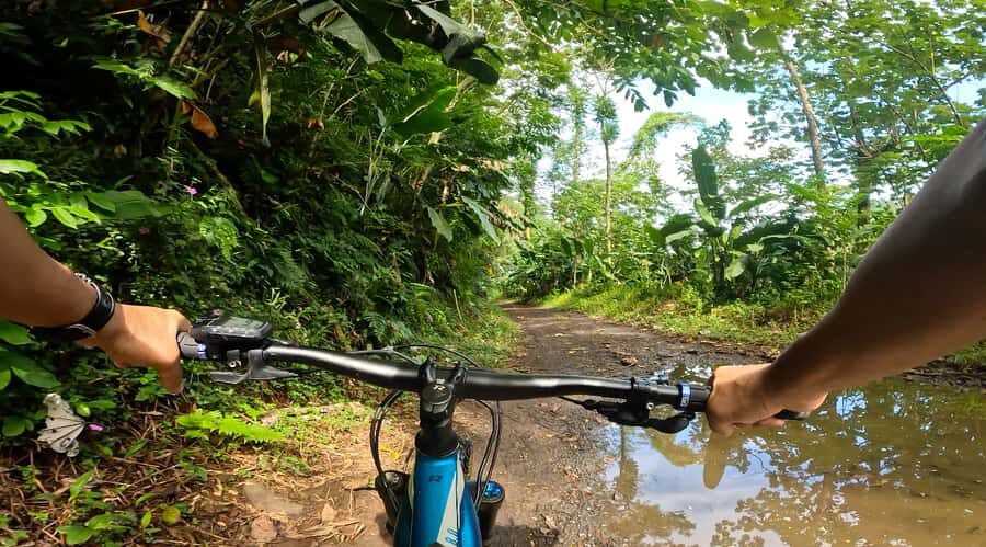 Tahiti E-bike, mtb, vtt Tour with Swimming and Lunch - King’s Basin and the dam dike view that makes the climb worth it