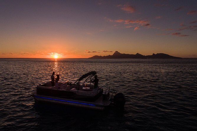 Toa Boat Bora Bora Private Sunset On Majestic Pontoon Boat - The Champagne, Snacks, and Drinks That Set the Mood
